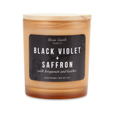 Black Violet Saffron Candles